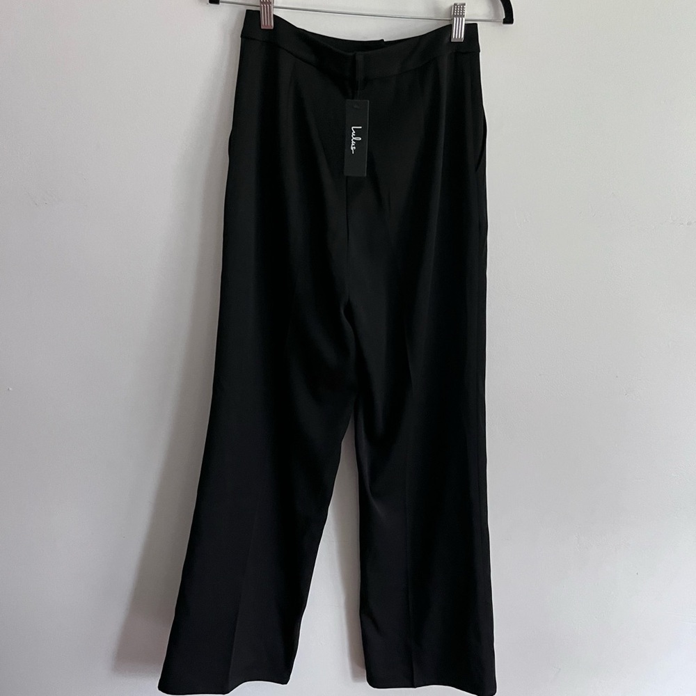 NWT Lulus Wide Leg Black Trousers